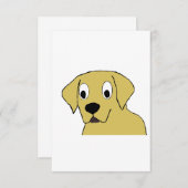LR gelbe Labrador Cartoon Dankeskarte (Vorne/Hinten)