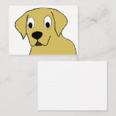 LR gelbe Labrador Cartoon Mitteilungskarte (Vorne/Hinten)