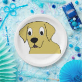 LR gelbe Labrador Cartoon Pappteller (Party)