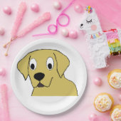 LR gelbe Labrador Cartoon Pappteller (Party)