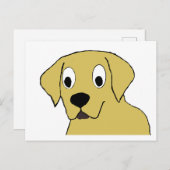LR gelbe Labrador Cartoon Postkarte (Vorne/Hinten)