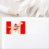 LR gelbe Labrador Name Silhouette auf Flg (Insitu)