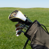 LR gelbe Labrador Welpe mit Spielzeug Golf Headcover (In SItu)