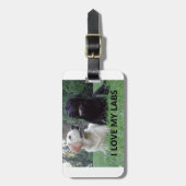 LR I Liebe meine Labradore mit Bild Gepäckanhänger (Vorderseite vertikal)