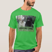 LR I Liebe meine Labradore mit Bild T-Shirt (Vorderseite)