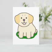 LR kawaii gelbe Labrador Dankeskarte (Stehend Vorderseite)