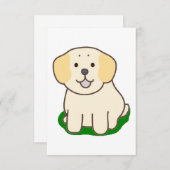LR kawaii gelbe Labrador Dankeskarte (Vorne/Hinten)