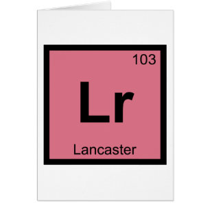 Lr - Lancaster Pennsylvania Chemie-Symbol