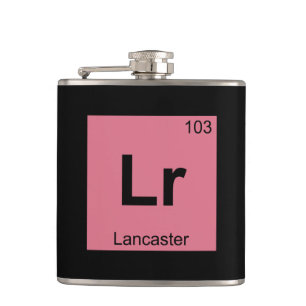 Lr - Lancaster Pennsylvania Chemie-Symbol Flachmann