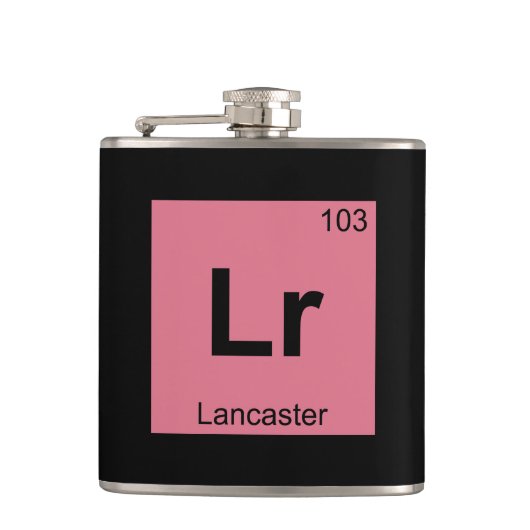 Lr. Lancaster Pennsylvania Chemistry Symbol Flachmann (Vorderseite)
