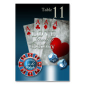 LR Las Vegas Deluxe TC-11 | Monaco blau & rot Tischnummer (Vorderseite)