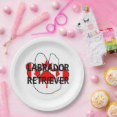 LR Name flatch paw Pappteller (Party)