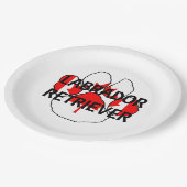 LR Name flatch paw Pappteller (Schrägansicht)