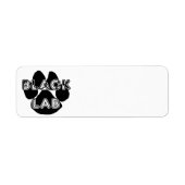 LR Name Pfote schwarz (Vorne)