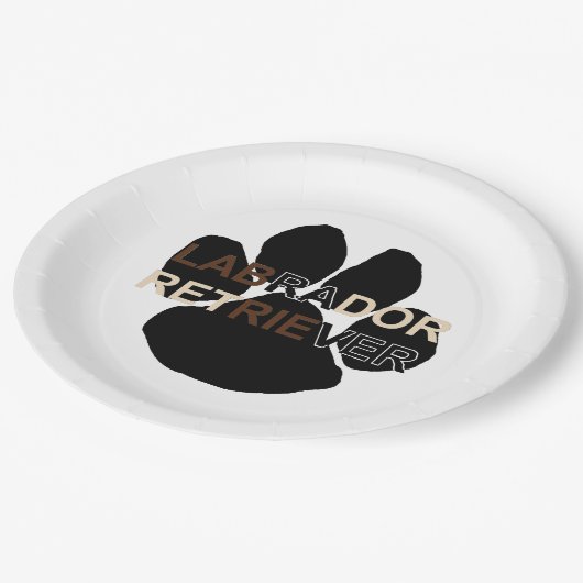 LR Namenspatze Pappteller (Schrägansicht)