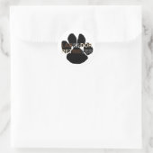LR Namenspatze Runder Aufkleber (Tasche)