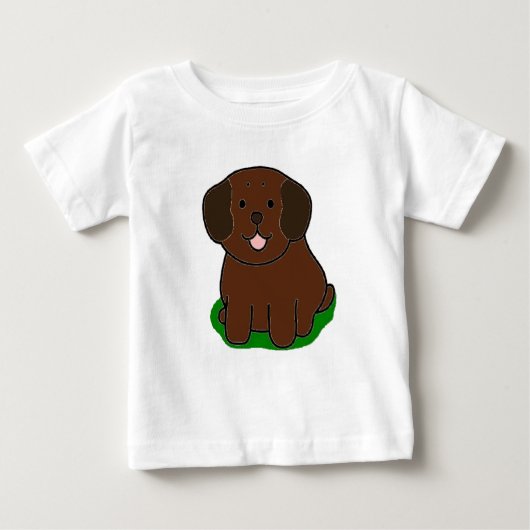 LR Schokolade Labrador kawaii Cartoon Baby T-shirt (Vorderseite)