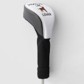 LR Schokolade Labrador Liebhaber Golf Headcover (angewinkelt)
