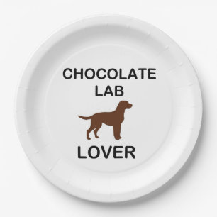 LR Schokolade Labrador Liebhaber Pappteller