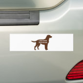 LR Schokolade Labrador Name Silhouette Autoaufkleber (Auf Auto)