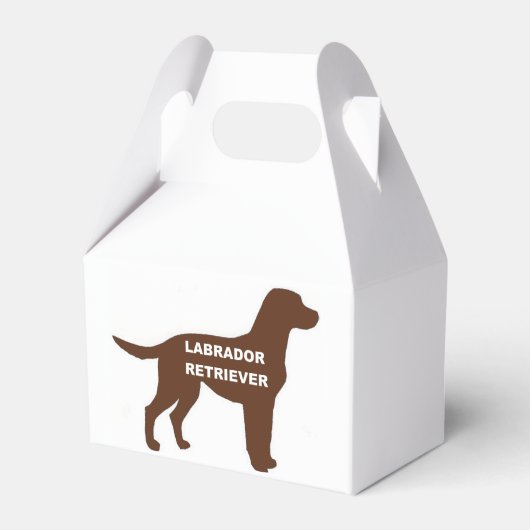 LR Schokolade Labrador Name Silhouette Geschenkschachtel (Vorderseite)
