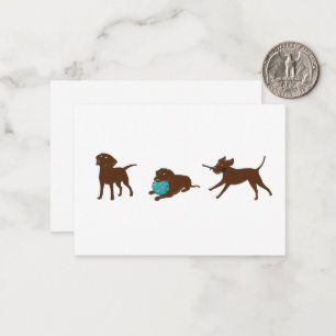 lr Schokoladen-Lab-Cartoonstrip Mitteilungskarte