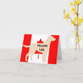 LR yellow lab name silhouette on flg Karte (Gelbe Blume)