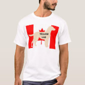 LR yellow lab name silhouette on flg T-Shirt (Vorderseite)