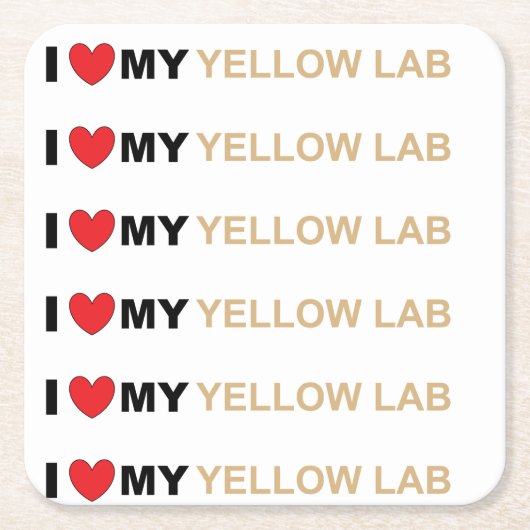 LR yellow love Rechteckiger Pappuntersetzer (Vorderseite)