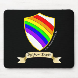 LRC: Regenbogen-Haus-Mausunterlage Mousepad
