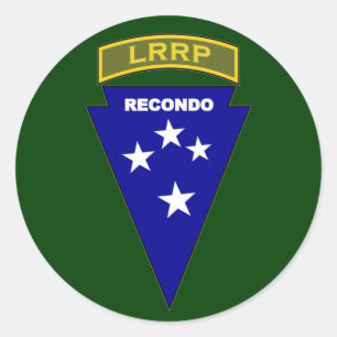 LRRP Recondo - Amis 1 Runder Aufkleber