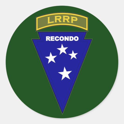 LRRP Recondo - Amis 1 Runder Aufkleber (Vorderseite)