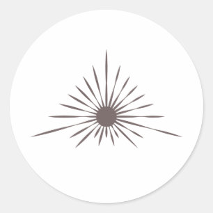 LRW Sun Logo White Classic Round Sticker