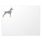 LS Doberman Pinscher blue und Rostsilo Notizblock (Vorderseite)