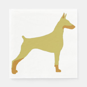 LS Doberman Pinscher fade and rust silo Serviette