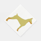 LS Doberman Pinscher fade and rust silo Serviette (Ecke)