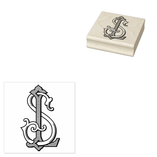LS Monogram SL Monogram Gummi Ink Briefmarke Gummistempel (Stempel)