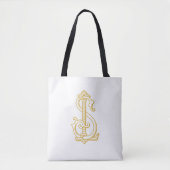LS Monogramm oder SL Monogramm Totbeutel Tasche (Vorderseite)