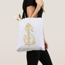 LS Monogramm oder SL Monogramm Totbeutel Tasche