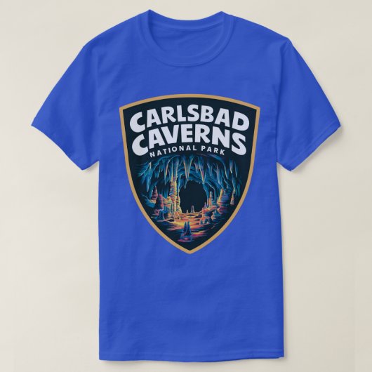 lsbad Caverns Nationalpark Höhle Emblem T-Shirt (Design vorne)