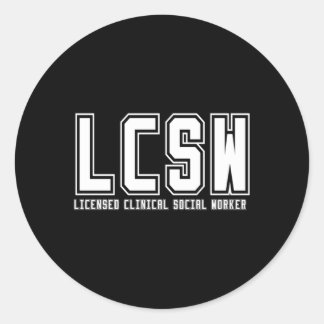 LSCW Clinical Social Worker Abschluss Runder Aufkleber