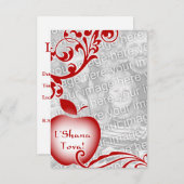 L'Shana Tova : Blumenapfelkarte Einladung (Vorne/Hinten)