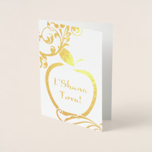 L'Shana Tova Floral Apple Folienkarte