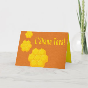 L'Shana Tova Honeycombs Feiertagskarte