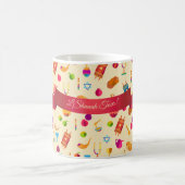 L'Shana Tova! Rosh Hashanah New Year Party Pattern Kaffeetasse (Mittel)