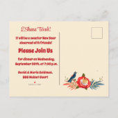 L'Shanah Tovah! Ein guter und süßer Jahreshonig Einladungspostkarte (Rückseite)