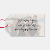 L'Shanah Tovah Pomegranate Elegantes Skript-Foto Geschenkanhänger (Rückseite Horizontal)