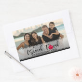 L'Shanah Tovah Pomegranate Elegantes Skript-Foto Rechteckiger Aufkleber (Umschlag)