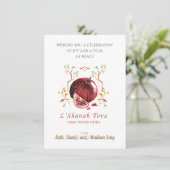 L'Shanah Tovah Rosh Hashanah Inschrift Einladung (Stehend Vorderseite)