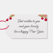 L'Shanah Tovah Script Foto Pomegranate Blume Geschenkanhänger (Rückseite Horizontal)